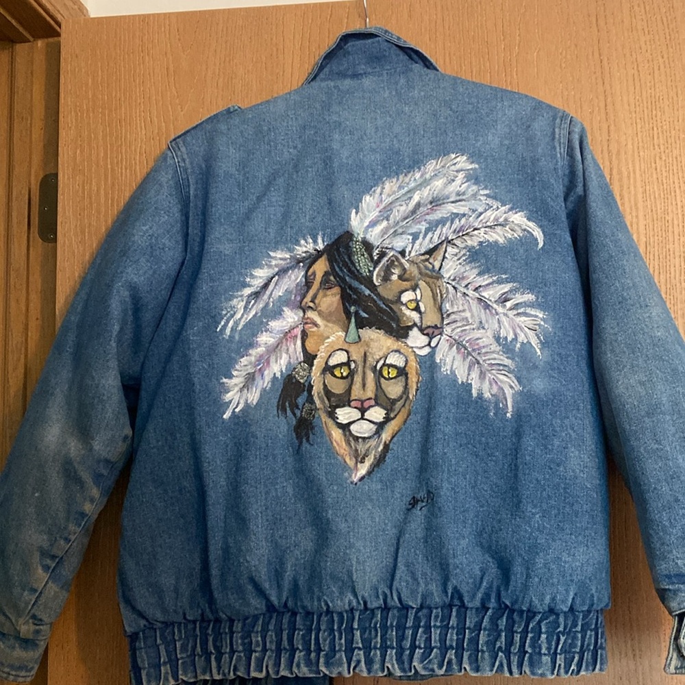 *LAST CHANCE* Hand painted jean jacket